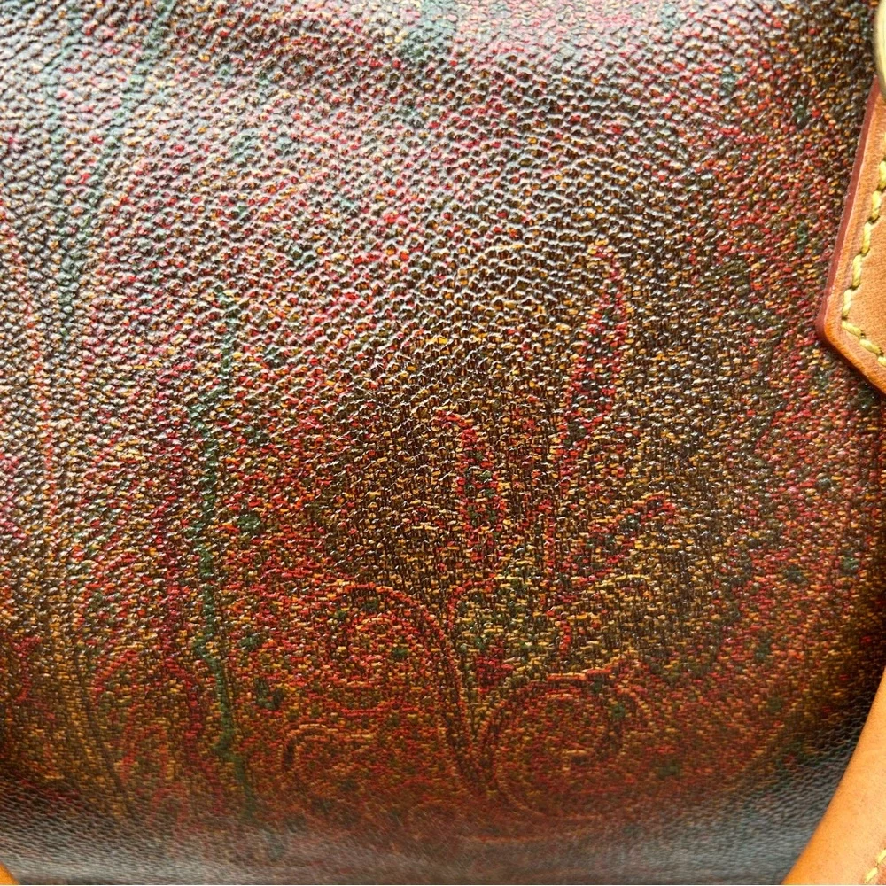 Vintage (1993) Etro Weekender Boston Travel Bag EUC Classic Paisley Key Inc.